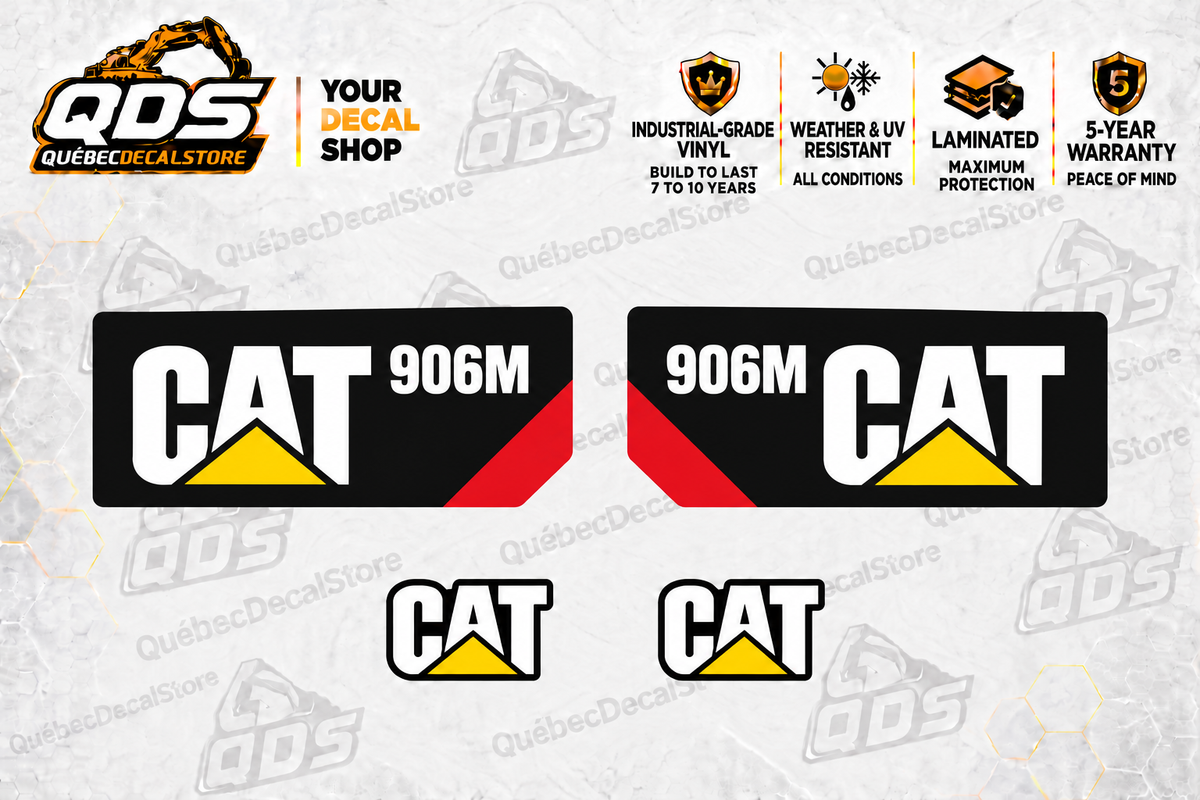 Caterpillar 906M Wheel Loader Decal Kit – 4 Graphics