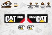 Caterpillar 907M Wheel Loader Decal Kit – 4 Graphics