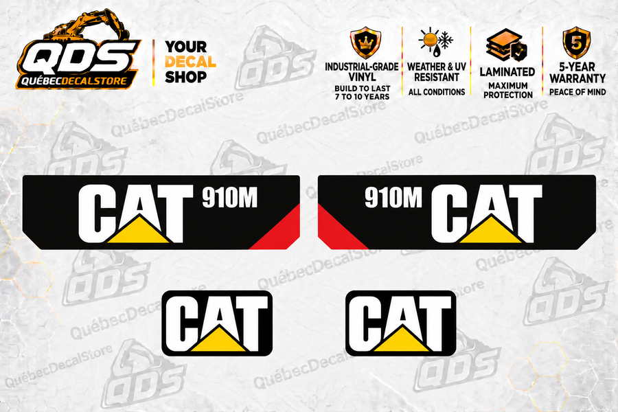 Caterpillar 910M Wheel Loader Decal Kit – 4 Graphics