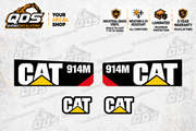 Caterpillar 914M Wheel Loader Decal Kit – 4 Graphics