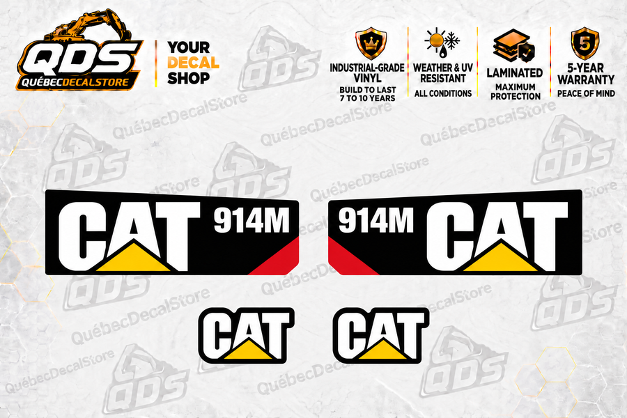 Caterpillar 914M Wheel Loader Decal Kit – 4 Graphics