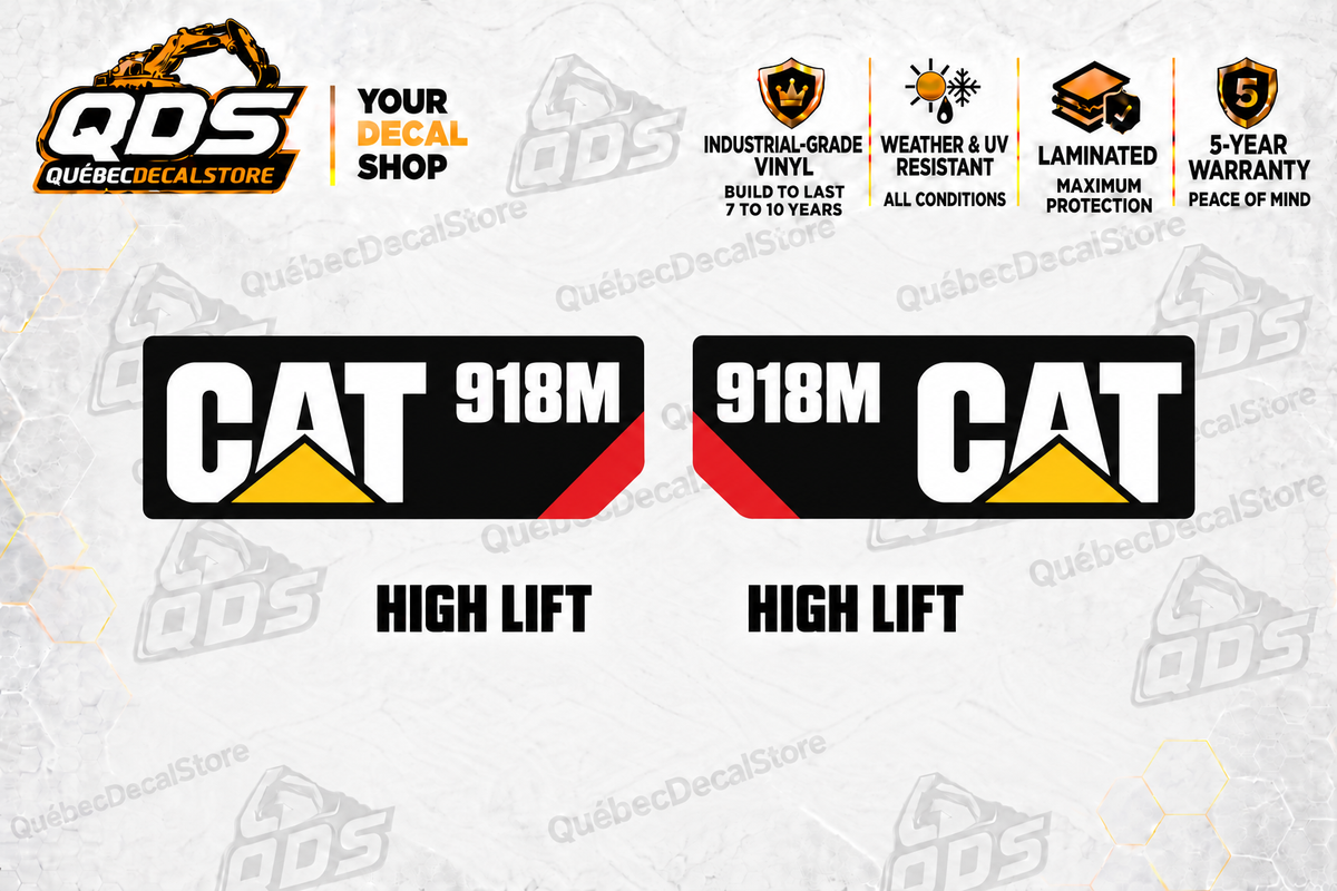 Caterpillar 918M Wheel Loader Decal Kit – 4 Graphics