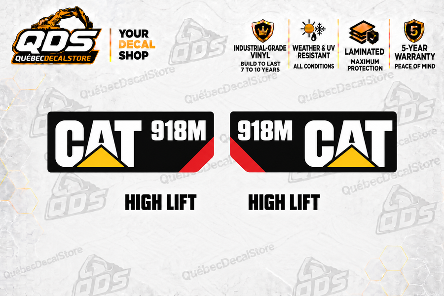 Caterpillar 918M Wheel Loader Decal Kit – 4 Graphics