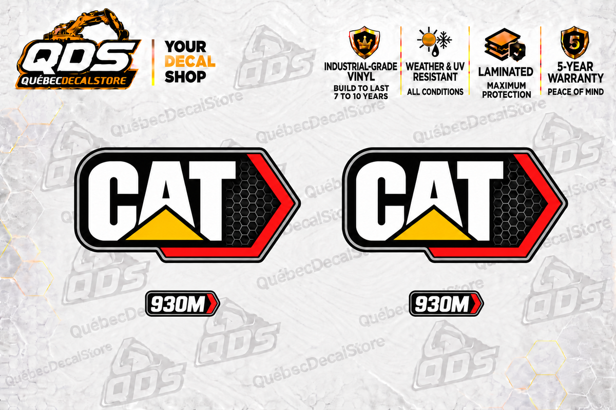 Caterpillar 930M Wheel Loader Decal Kit – 4 Graphics