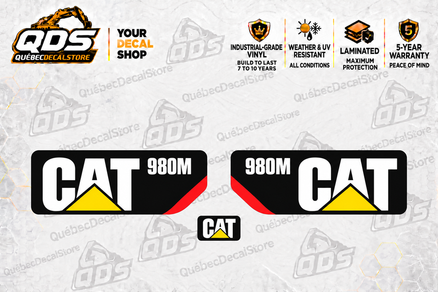 Caterpillar 980M Wheel Loader Decal Kit – 3 Graphics