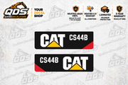 Caterpillar CS44B Soil Compactor Decal Kit – 2 Graphics