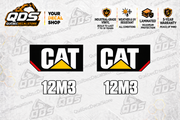 Caterpillar 12M3 Motor Grader Decal Kit – 4 Graphics