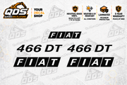 Fiat 466 DT Tractor Decal Kit — illustrated aftermarket graphics