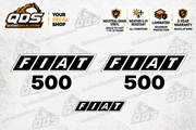 Fiat 500 Tractor Decal Kit — illustrated aftermarket graphics