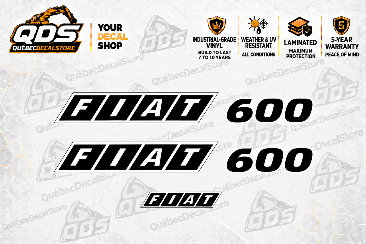 Fiat 600 Tractor Decal Kit