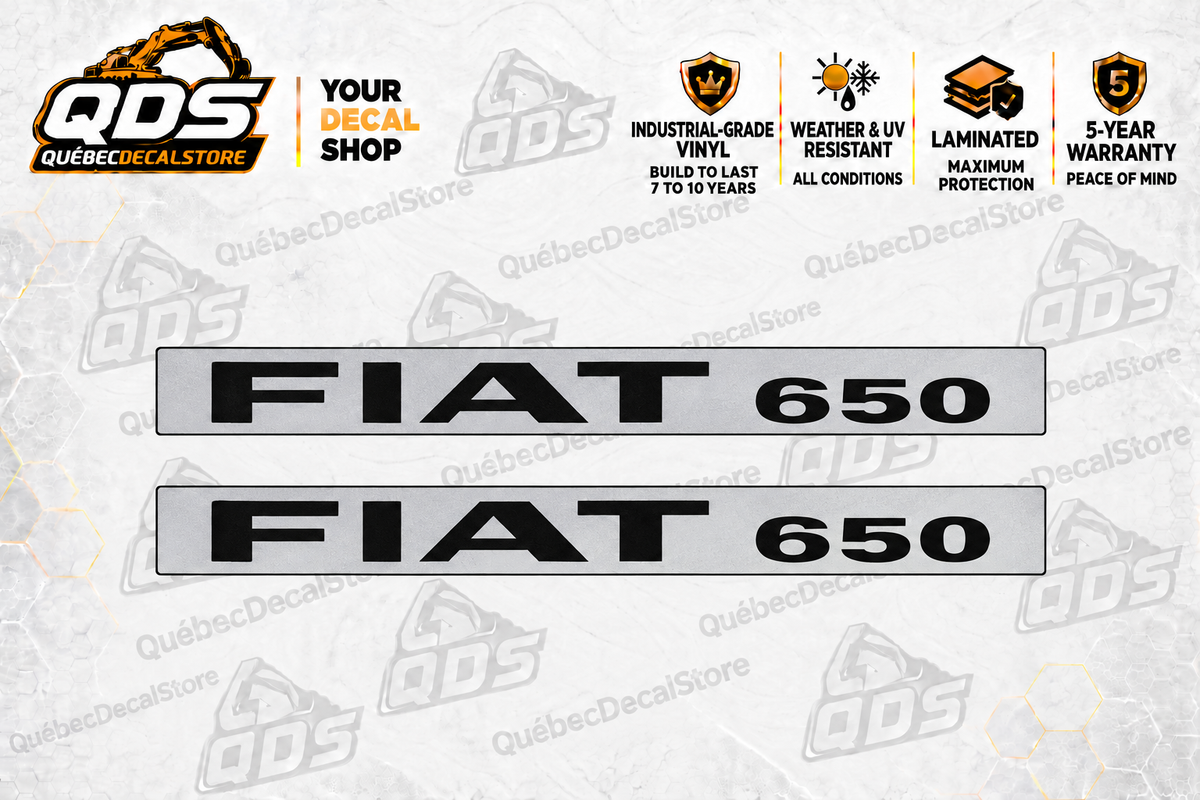 Fiat 650 Tractor Decal Kit