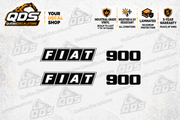 Fiat 900 Tractor Decal Kit