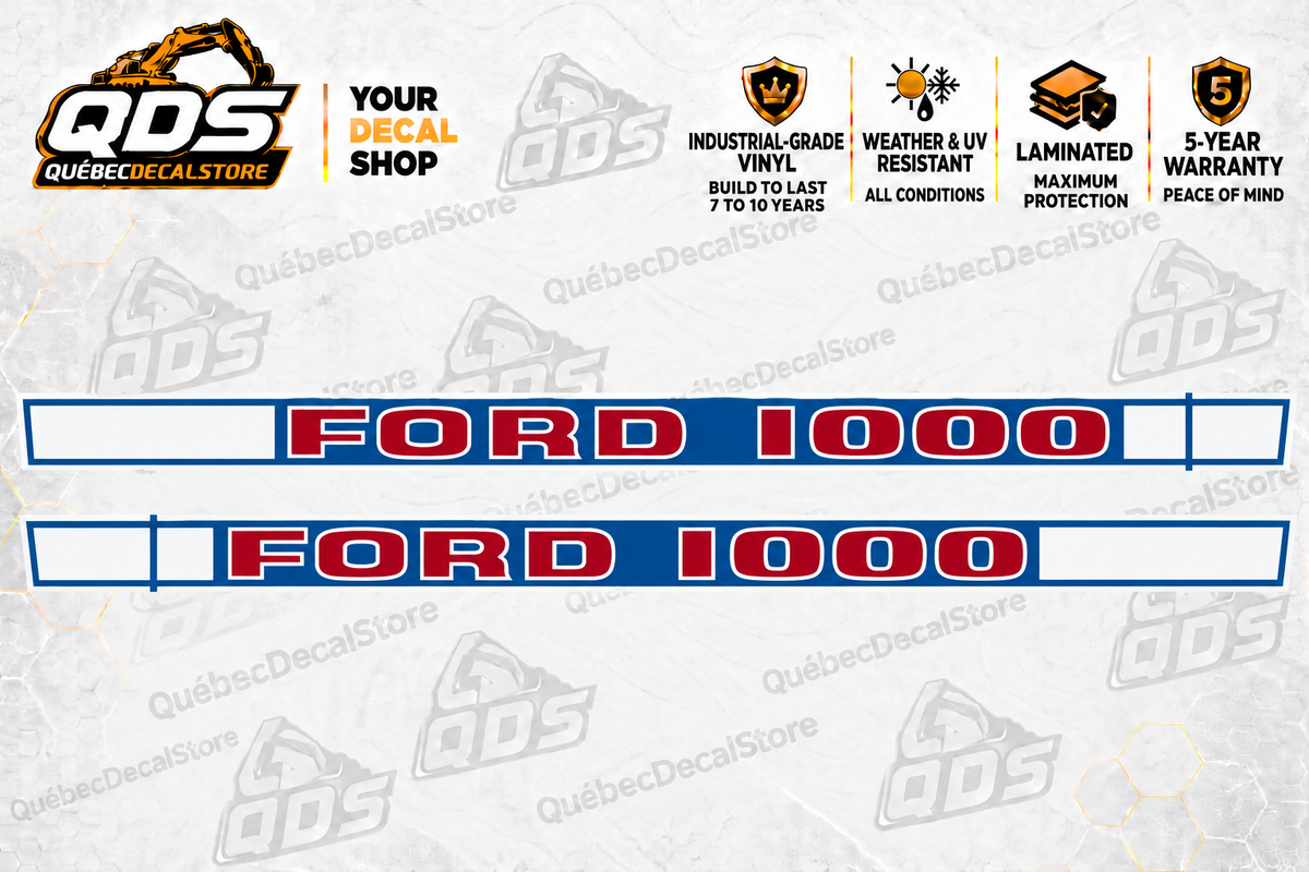Kit de décalques de tracteur Ford 1000