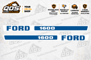 Ford 1600 Tractor Decal Kit — illustrated aftermarket graphics