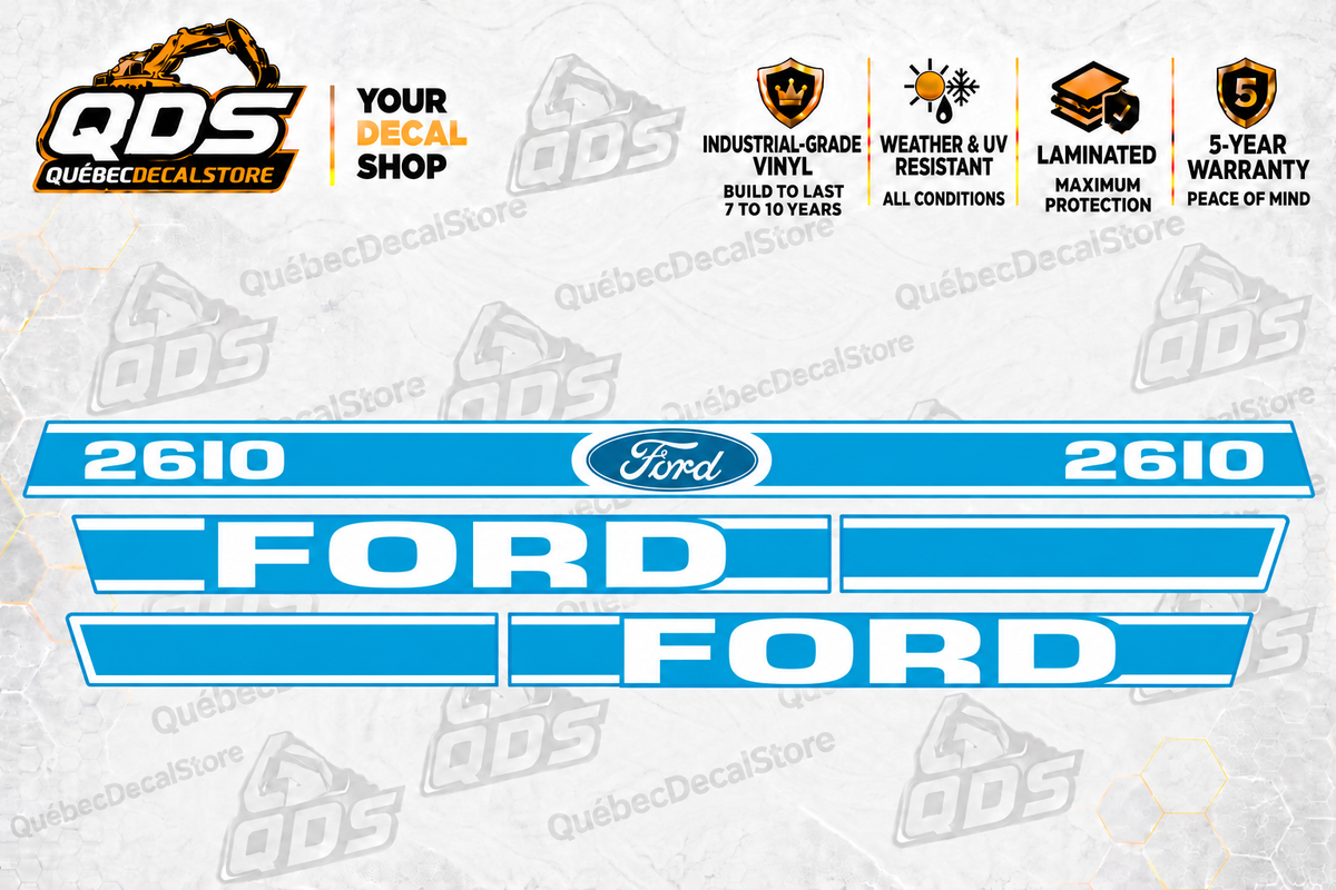 Ford 2610 aftermarket partial identification decal set