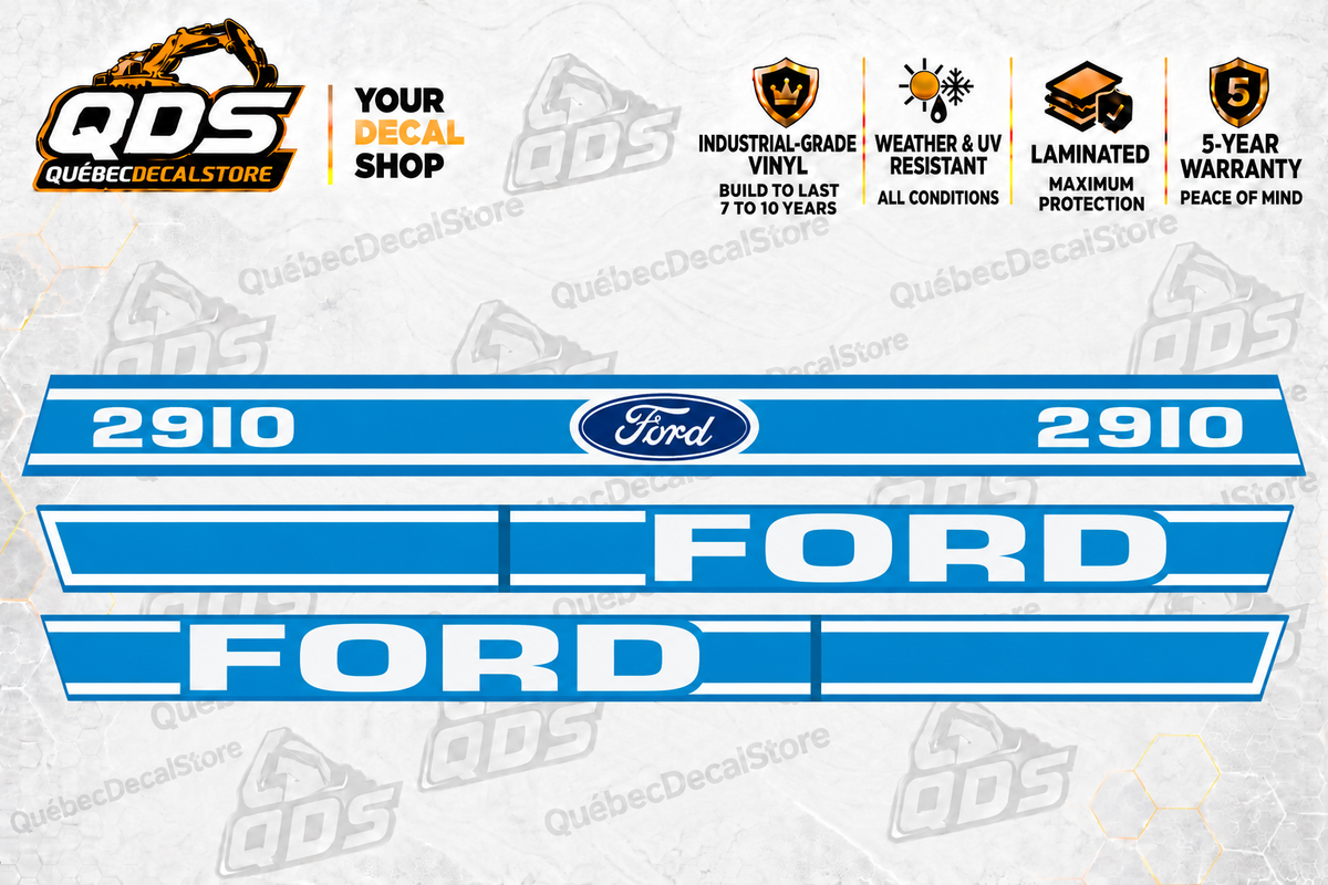 Ford 2910 aftermarket partial identification decal set