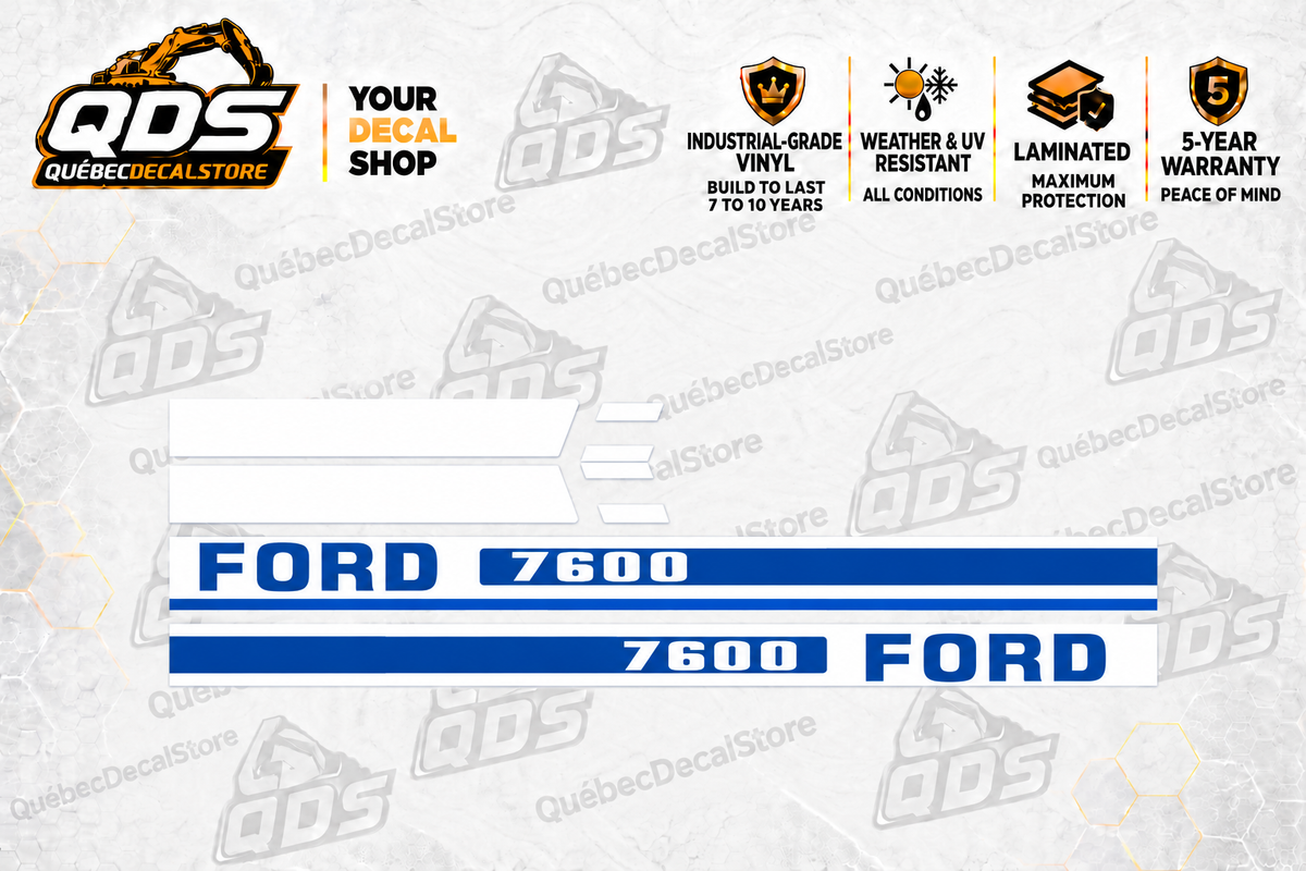 Ford 7600 aftermarket partial identification decal set
