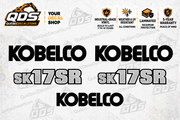 Kobelco SK17SR-6E Mini Excavator Decal Kit