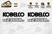 Kobelco SK230SRLC-7 Excavator Decal Kit