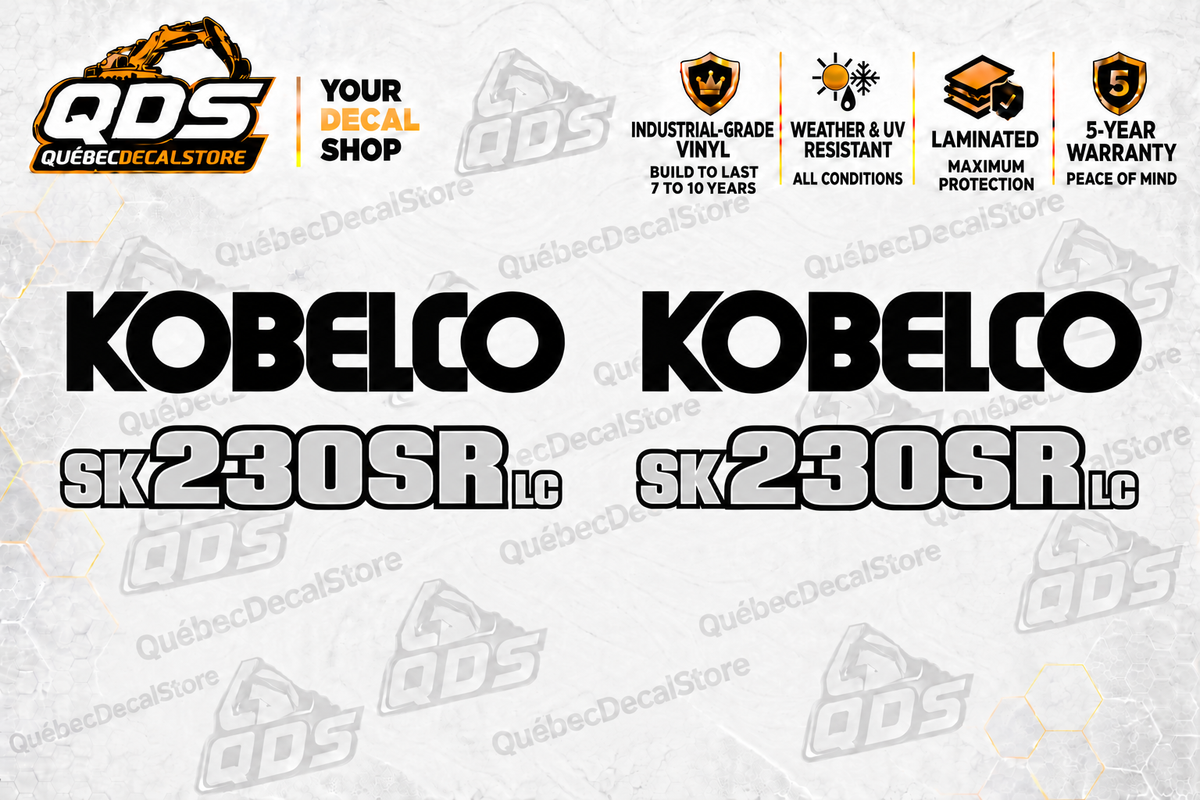 Kobelco SK230SRLC-7 Excavator Decal Kit