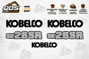 Kit de décalques Kobelco SK26SR-7 pour mini-pelle
