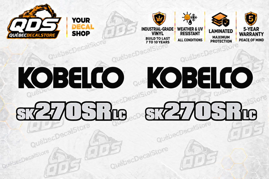 Kobelco SK270SRLC-7 Excavator Decal Kit