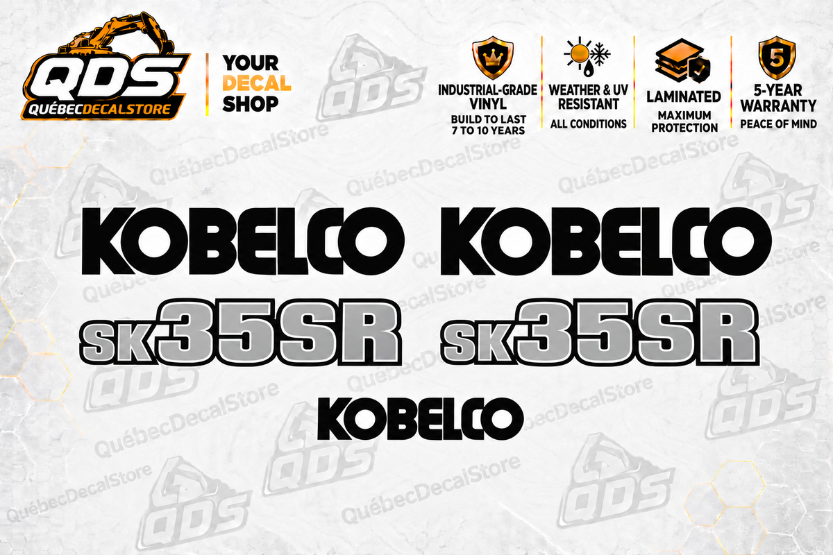 Kobelco SK35SR-7 Mini Excavator Decal Kit