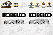Kobelco SK75SR-7 Excavator Decal Kit