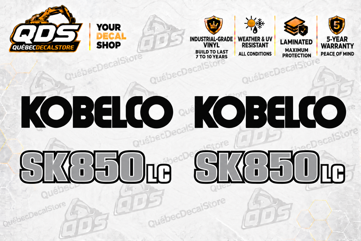 Kobelco SK850LC-11 aftermarket partial identification decal set