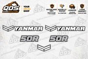 Yanmar C50R-5 decorative decal kit with paired side markings