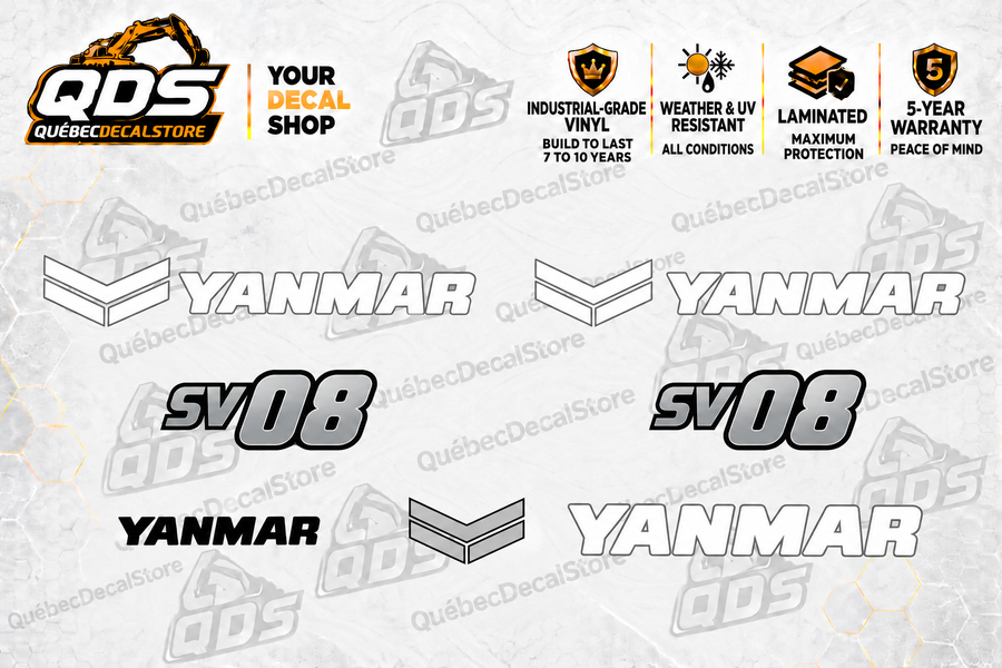 Yanmar SV08-1D Excavator Decal Kit