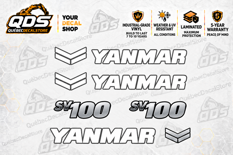 Yanmar SV100-7 Excavator Decal Kit