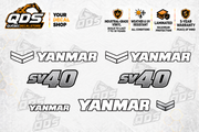 Yanmar SV40 Excavator Decal Kit
