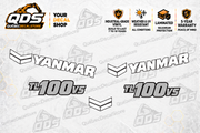 Yanmar TL100VS decorative decal kit with paired side markings
