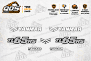 Yanmar TL65RS-1C decorative decal kit with paired side markings