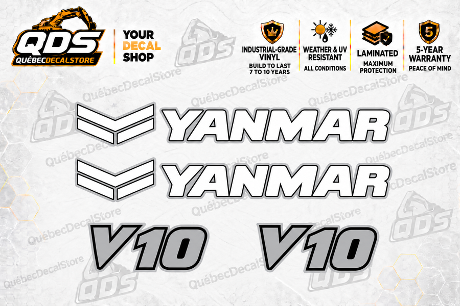 Yanmar V10 Wheel Loader Decal Kit