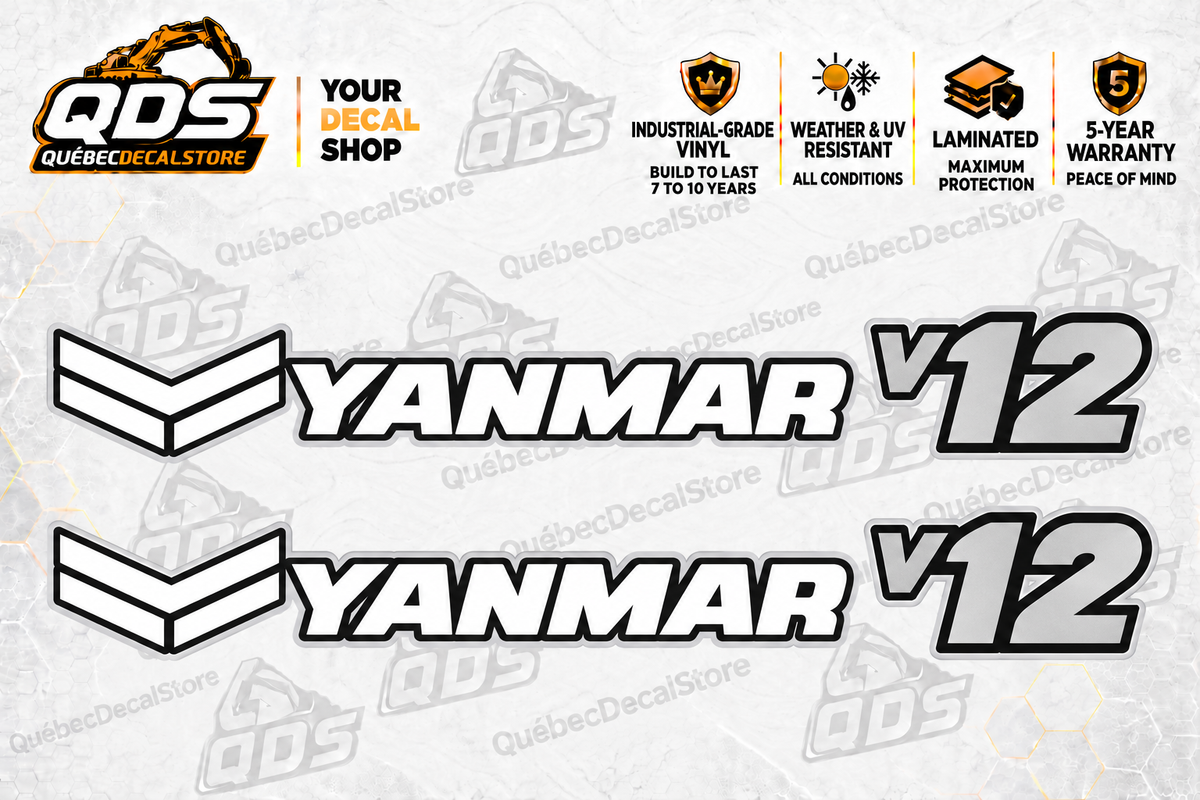 Kit de décalques Yanmar V12 pour chargeuse sur roues