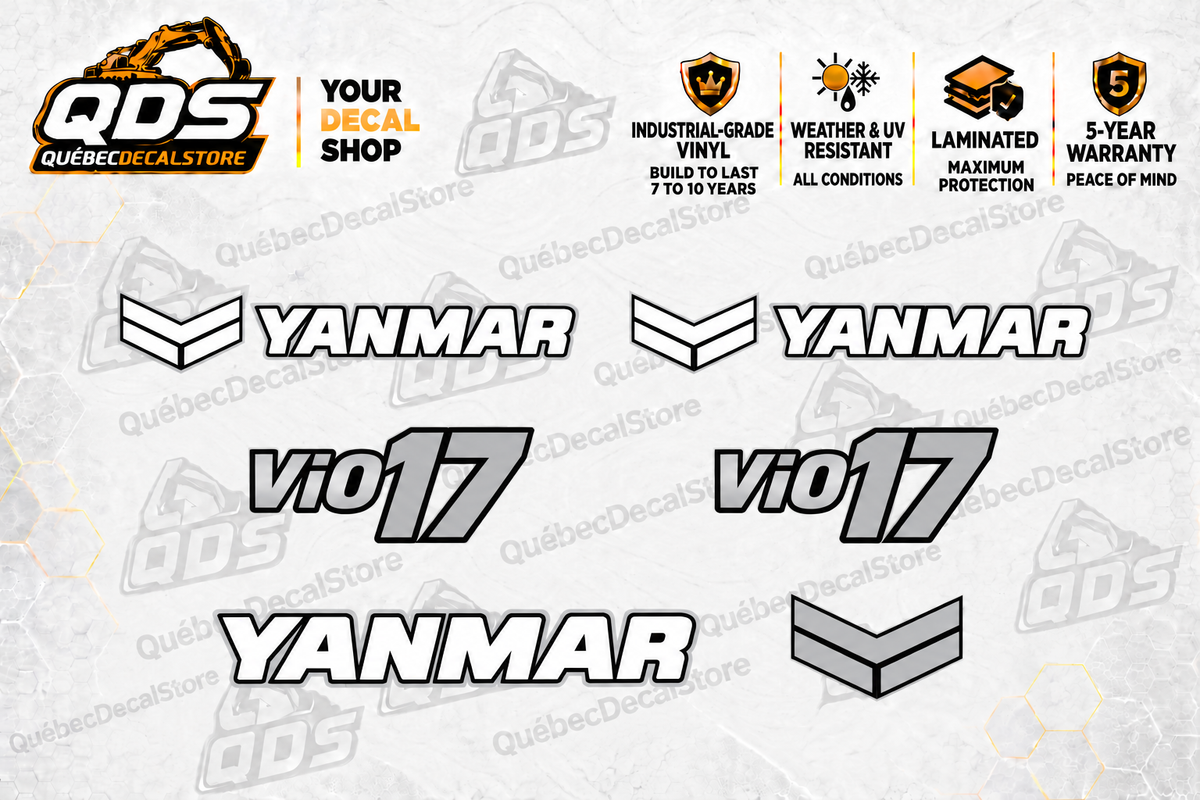 Yanmar ViO17-1E Excavator Decal Kit