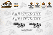 Yanmar ViO35-6A decorative decal kit with paired side markings