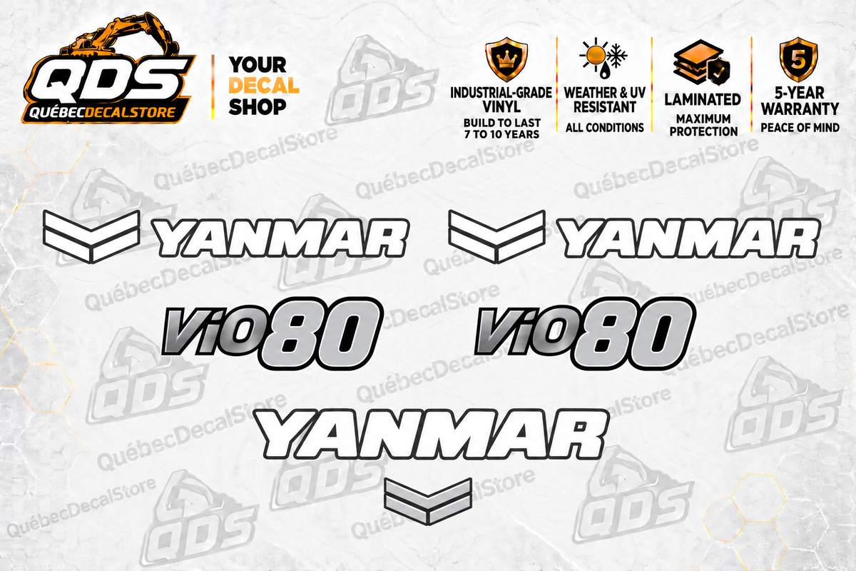 Yanmar ViO80-7 Excavator Decal Kit