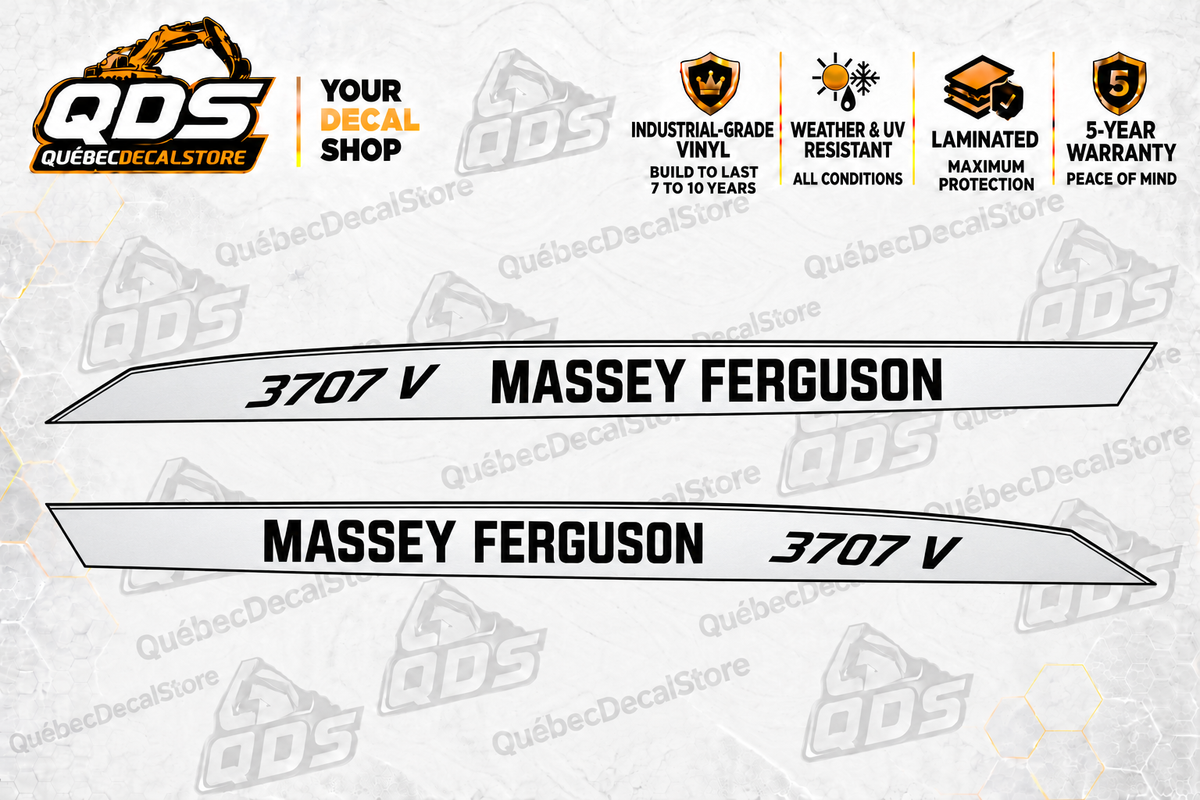 Massey Ferguson 3707 V Hood Decal Kit
