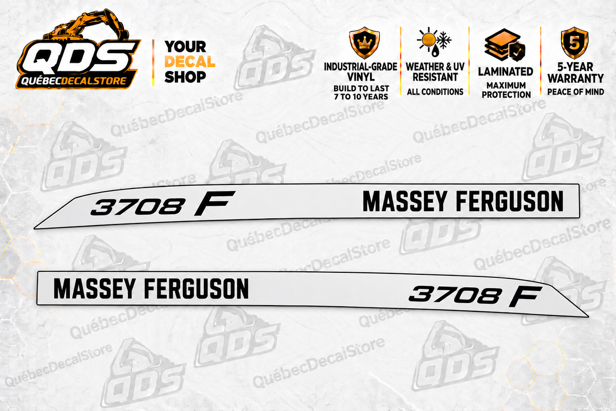 Massey Ferguson 3708 F Hood Decal Kit
