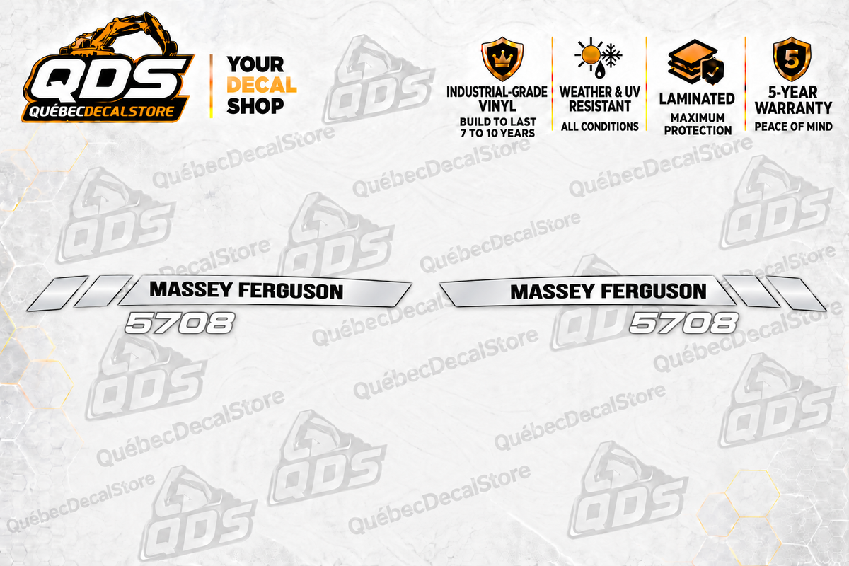 Massey Ferguson 5708 Hood Decal Kit