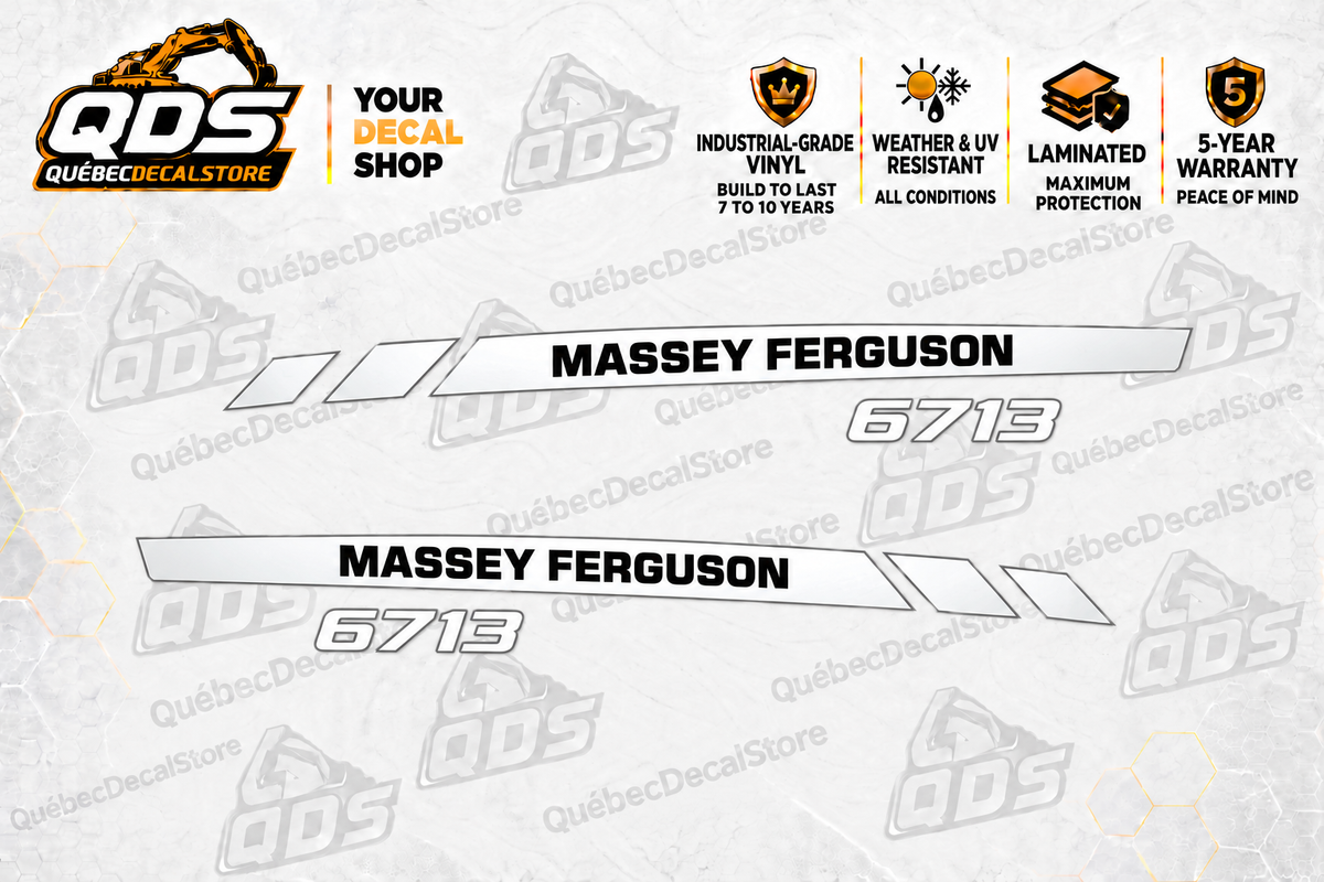 Massey Ferguson 6713 Hood Decal Kit