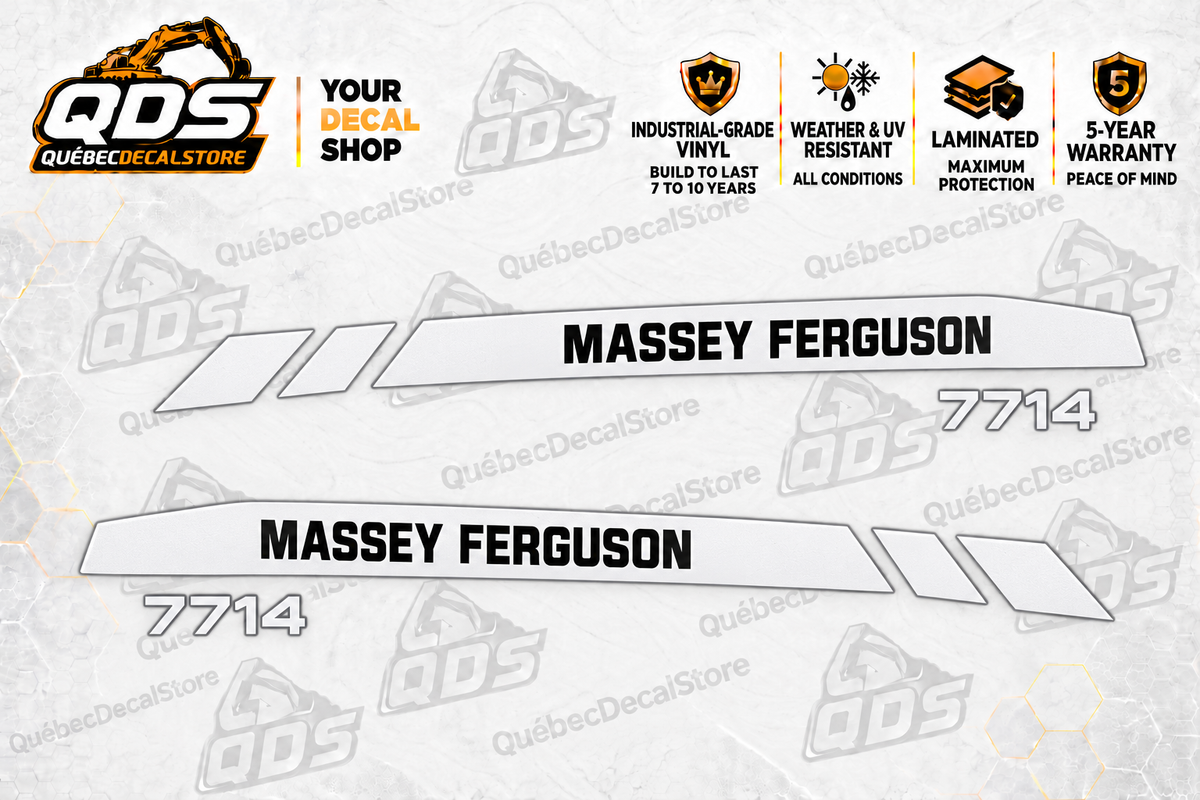 Massey Ferguson 7714 Hood Decal Kit