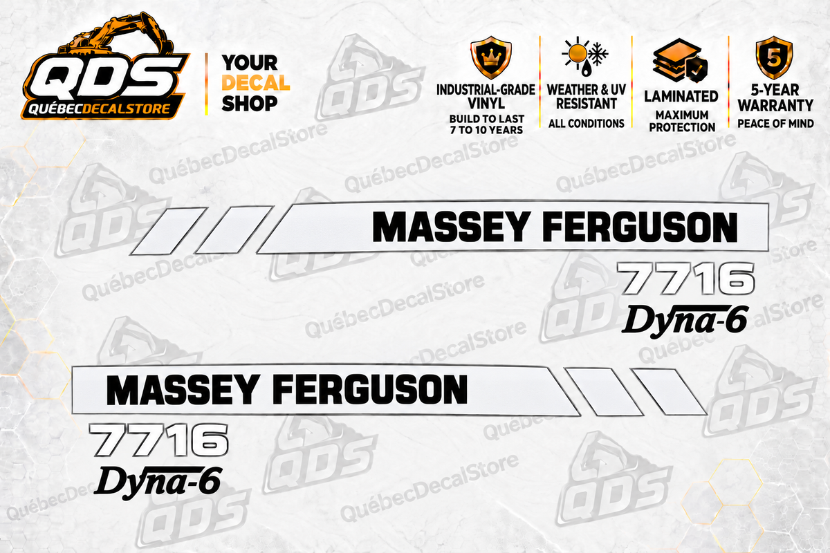 Massey Ferguson 7716 Hood Decal Kit