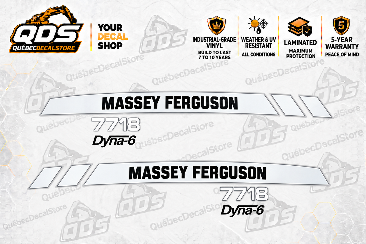 Massey Ferguson 7718 Hood Decal Kit