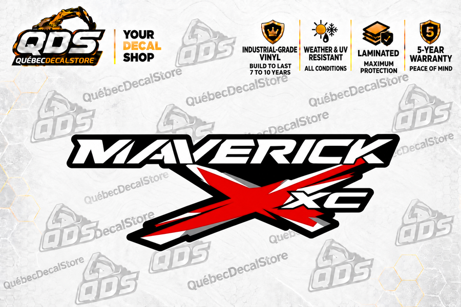 Maverick X XC Red Logo Decal – 3 to 30 in