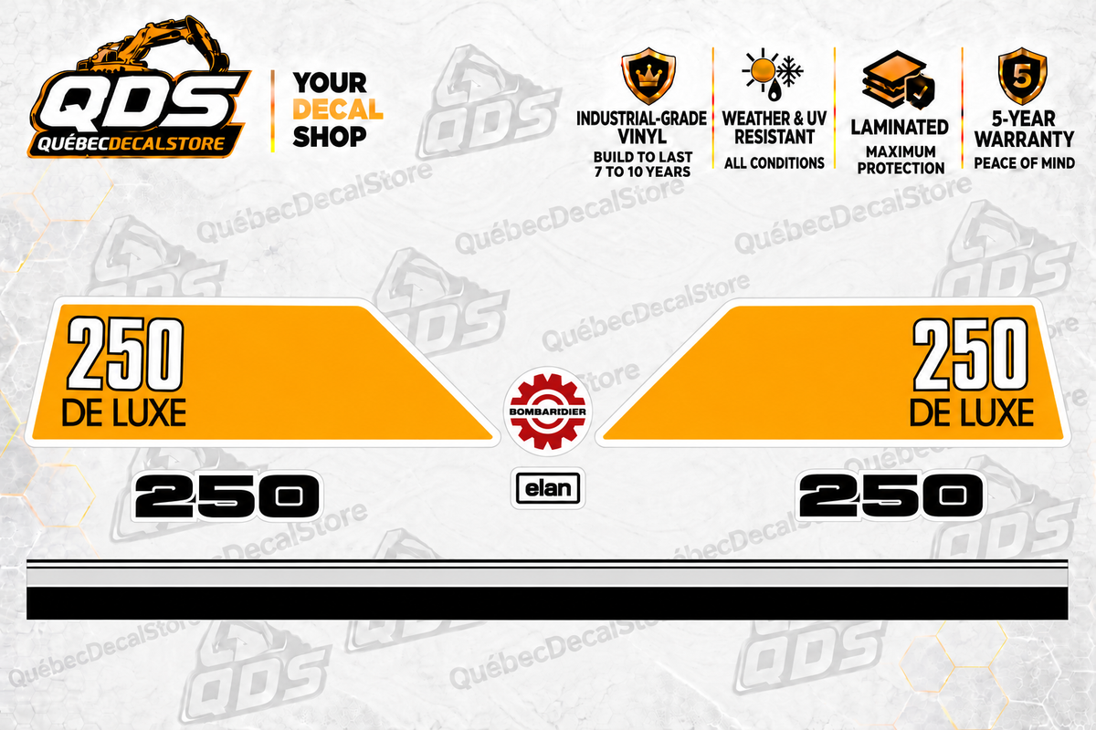 Ski-Doo Élan 250 Deluxe 1974 Snowmobile Decal Kit | Aftermarket