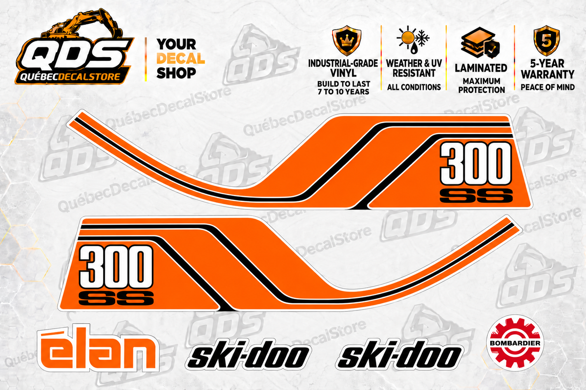 Ski-Doo Élan 300 SS 1975 Snowmobile Decal Kit | Aftermarket